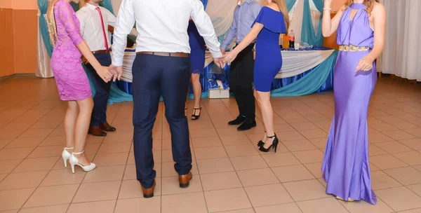 Emberek Táncolnak Esküvői Partin — Stock Fotó