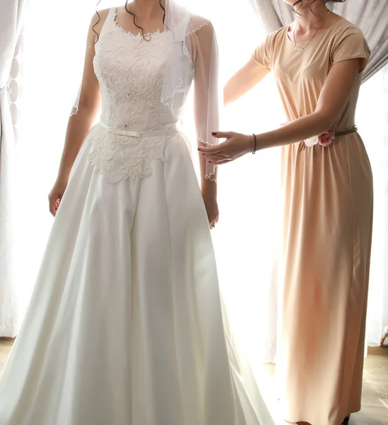 Детали Подготовки Невесты Перед Свадебной Церемонией — стоковое фото