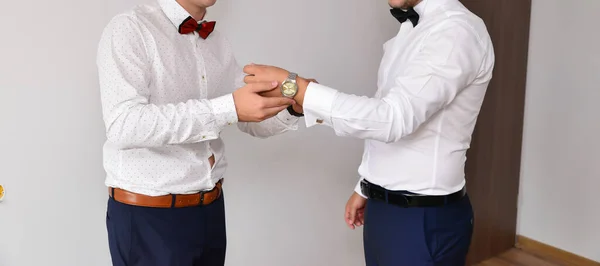 Düğün Töreni Damat Hazırlama Ayrıntıları — Stok fotoğraf