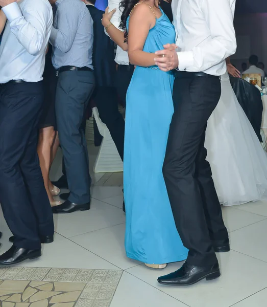 People Dancing Wedding Party Focus Legs — Stock Photo, Image