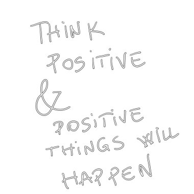 Beyaz arka planda siyah harflerle yazılmış pozitif tavır alıntısı