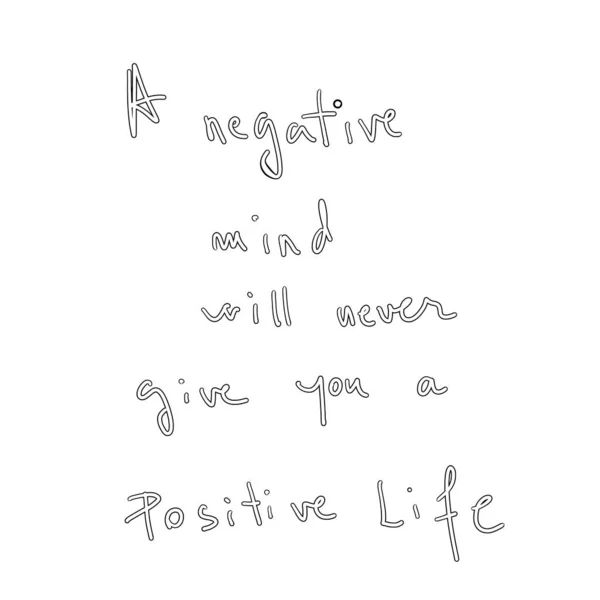 Positive Attitude Quote Written Black Letters White Background — Stock Photo, Image