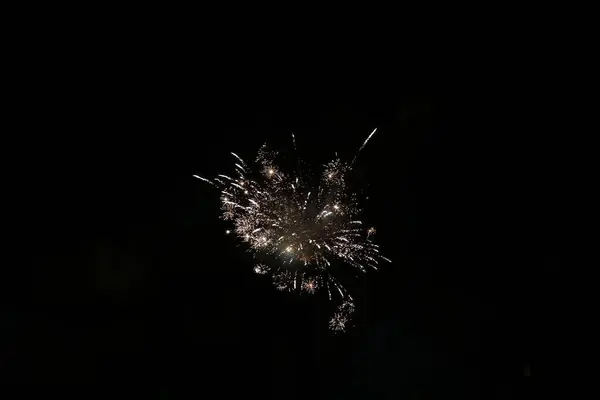 Feuerwerk Auf Schwarzem Himmel — Stockfoto