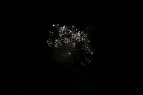 Fireworks Show Black Sky Background — Stock Photo, Image