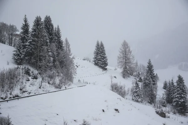 Paisaje Nublado Invierno Grossarl Austria —  Fotos de Stock