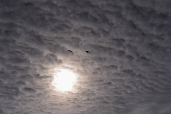 Sol Detrás Una Formación Nubes —  Fotos de Stock