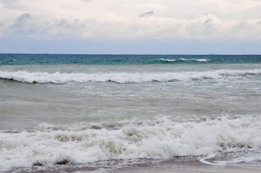 Okyanus manzarası. deniz dalgaları