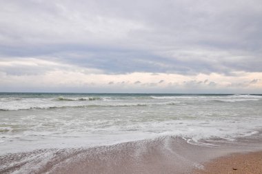 Okyanus manzarası. deniz dalgaları