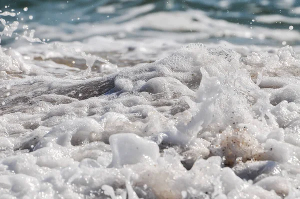 Onde Oceaniche Schiuma Marina Spruzzi Acqua — Foto Stock