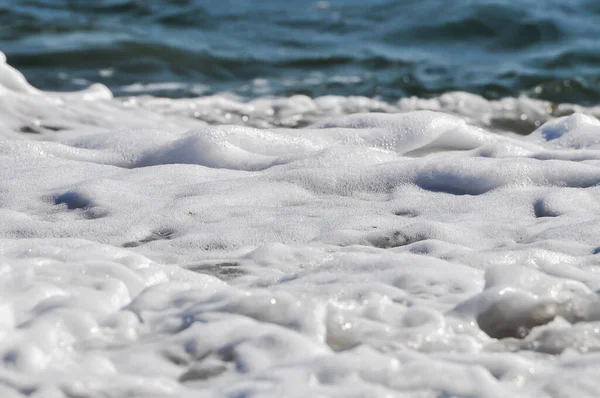 Onde Oceaniche Schiuma Marina Spruzzi Acqua — Foto Stock