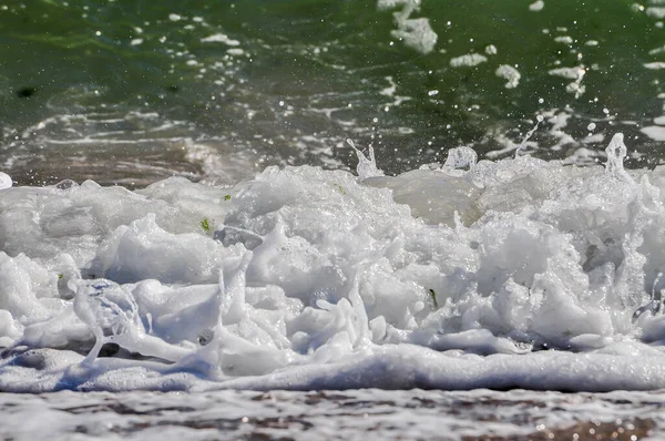 Океанічні Хвилі Морська Піна Бризки Води — стокове фото
