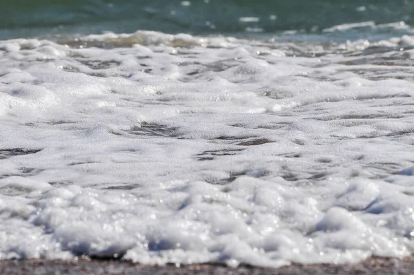 Meereswellen Und Meeresschaum Wasserspritzer — Stockfoto