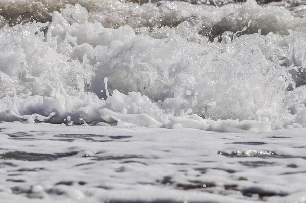 Oceánské Vlny Mořská Pěna Postříkání Vodou — Stock fotografie