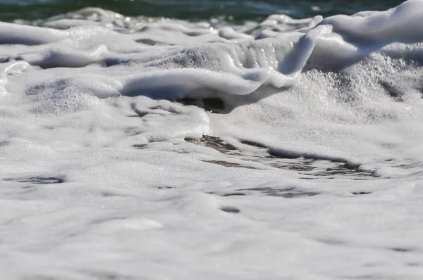 Olas Oceánicas Espuma Marina Salpicadura Agua —  Fotos de Stock