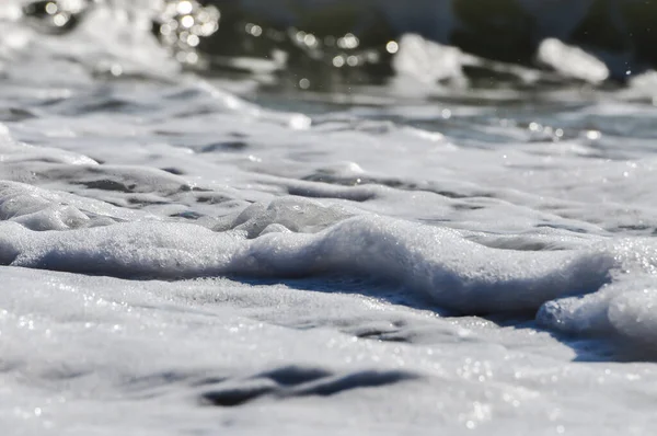 Onde Oceaniche Schiuma Marina Spruzzi Acqua — Foto Stock