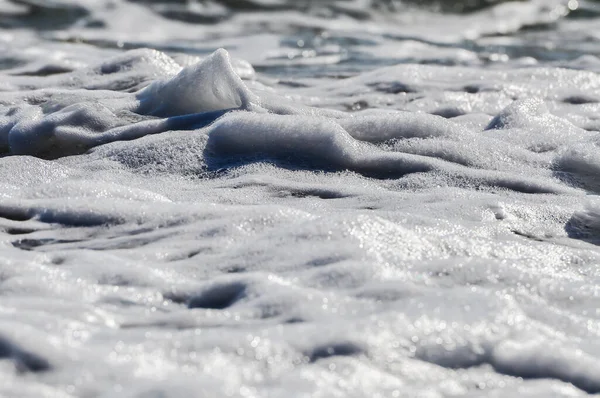 Vagues Océaniques Mousse Marine Éclaboussures Eau — Photo