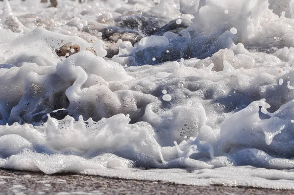 Olas Oceánicas Espuma Marina Salpicadura Agua —  Fotos de Stock