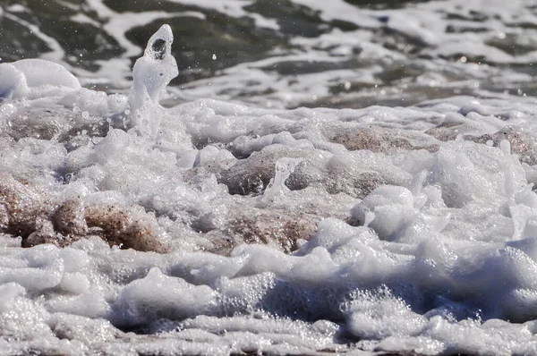 Океанічні Хвилі Морська Піна Бризки Води — стокове фото