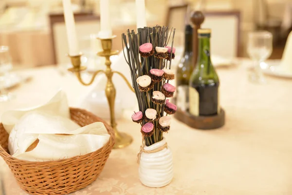 Cutlery Arranged Table Wedding Reception — Stock Photo, Image
