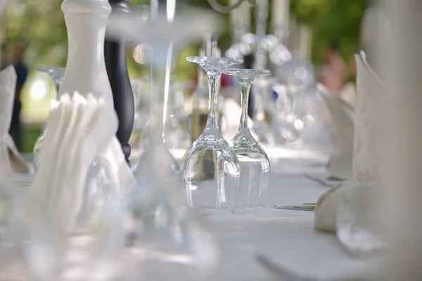 Bestek Tafel Voor Huwelijksreceptie — Stockfoto