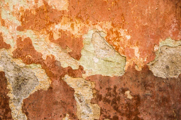 Textura Pared Hormigón Naranja Con Grietas —  Fotos de Stock