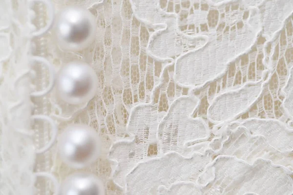 Braut Weißes Brautkleid Details — Stockfoto