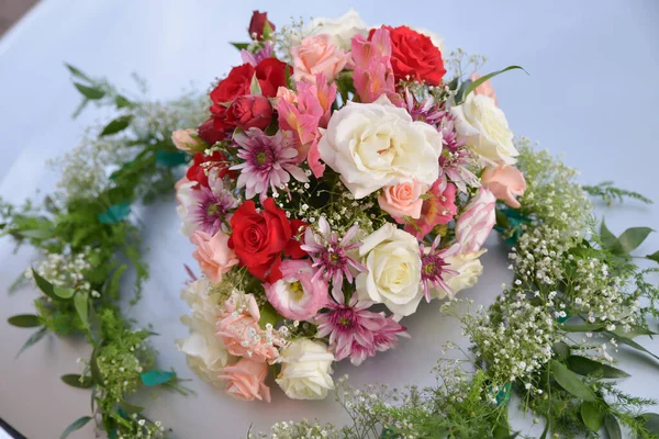 Bruiloft Bloem Boeket Arrangementen — Stockfoto