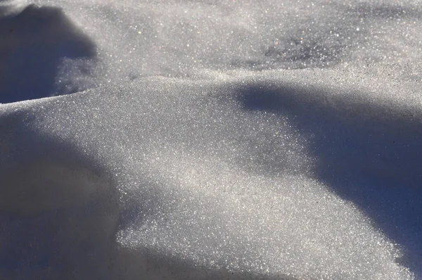 Struttura Della Neve Inverno Luci Ombre — Foto Stock