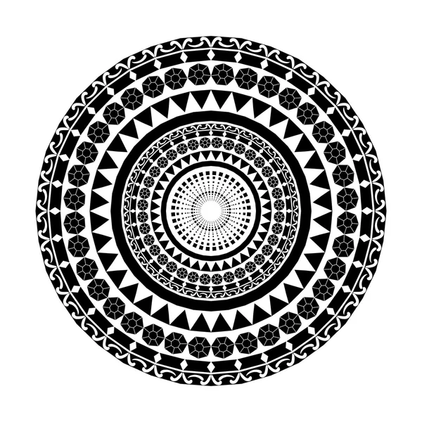 Ornamento de patrón de vector geométrico negro — Vector de stock