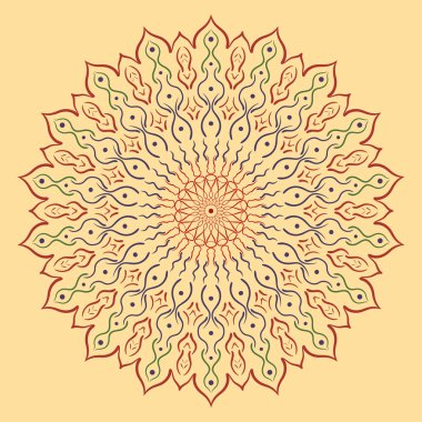 Mandala. yuvarlak süsleme desen