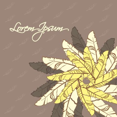 Feathers_500_1-05 kartı tüyler kompozisyonu ile