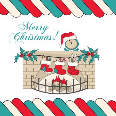 14_Merry Christmas_fireplace ve saat