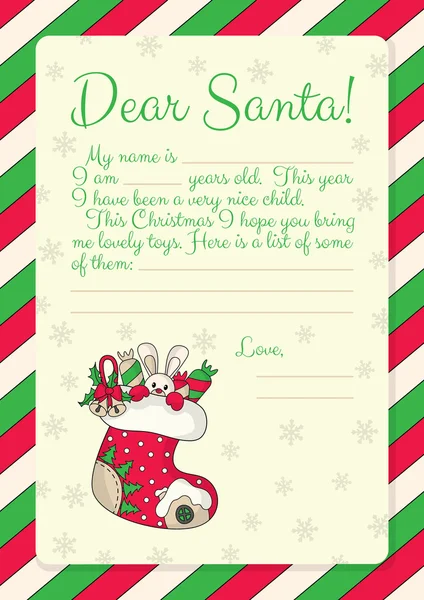 38_Letter Santa_Santas csomagtartó-val ajándékok és édességek — Stock Vector