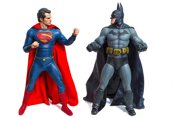 Bangkok Tailandia Marzo 2016 Estudio Batman Superman Personajes Juguetes Figurados — Foto de Stock