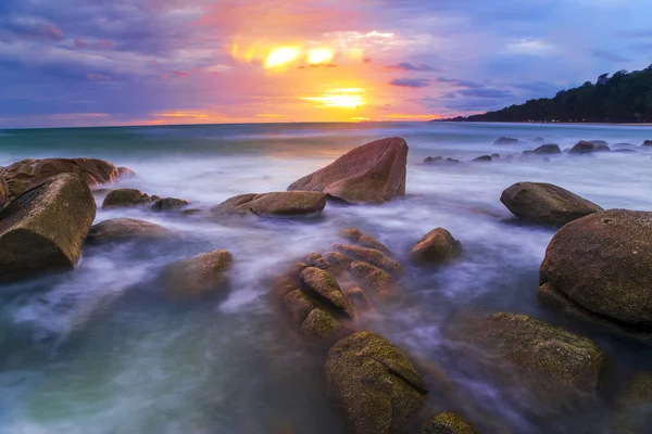 Seascape at Laan Hin Khao (White Rocks), Mae Ram Phung Beach, Ra Royalty Free Stock Photos