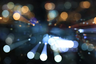 Ufuk bokeh ışıklar Iyarin Tuk Chang Bangkok, Tayland