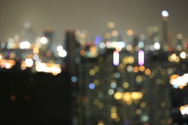 Ufuk bokeh ışıklar Iyarin Tuk Chang Bangkok, Tayland