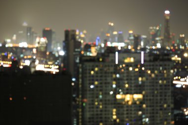 Ufuk bokeh ışıklar Iyarin Tuk Chang Bangkok, Tayland