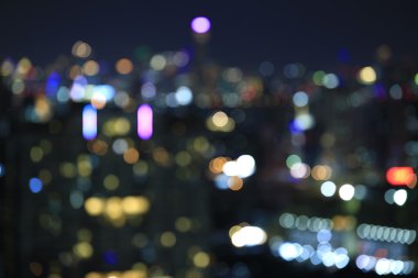 Ufuk bokeh ışıklar Iyarin Tuk Chang Bangkok, Tayland