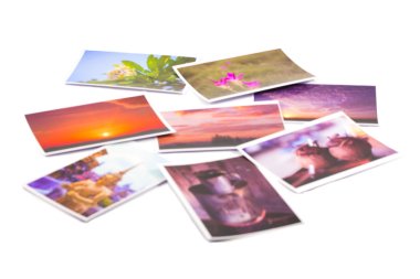 Blurred background of picture collage - Defocused  clipart