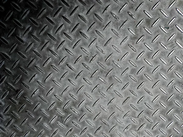 Prata Preto Pintado Placa Metálica Superfície Derrapante Metal Diamante Placa — Fotografia de Stock