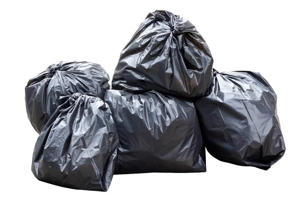 Sampah Tas Terisolasi Pada Latar Belakang Putih Kantong Sampah Diisolasi — Stok Foto