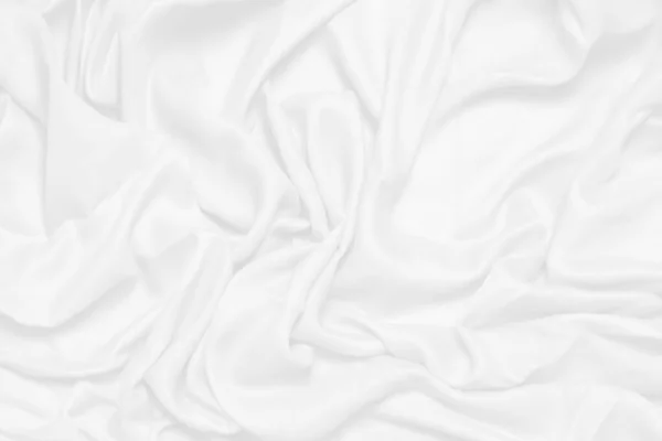 白布衬底软起皱织物衬托及表面 — 图库照片