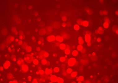 Kırmızı parıltılı klasik ışıklar arka planda. Kırmızı arkaplanda beyaz bokeh.