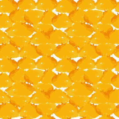 Sarı suluboya lekeli kusursuz desen. Vektör. Paket kağıdı.