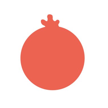 Olgun nar, izole bir zeminde sağlıklı doğal meyve. Vektör illüstrasyonu.