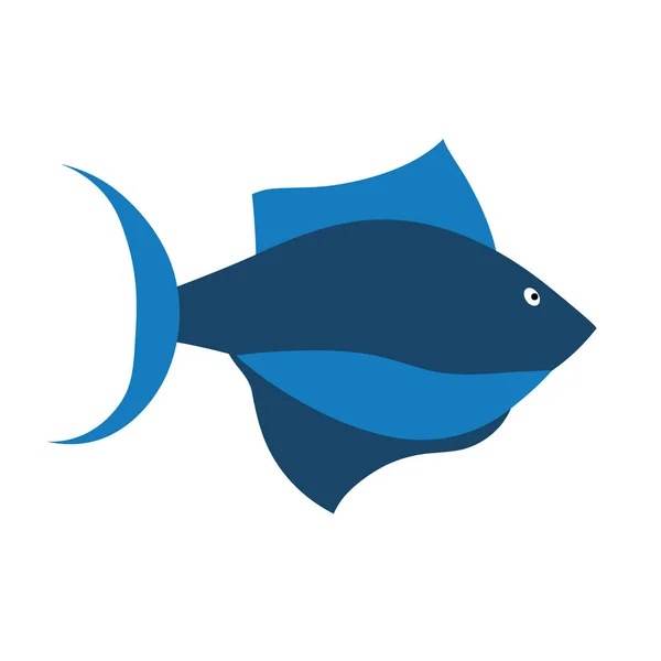 Peixe Marinho Num Fundo Isolado Uma Variedade Peixes Coloridos Populares — Vetor de Stock
