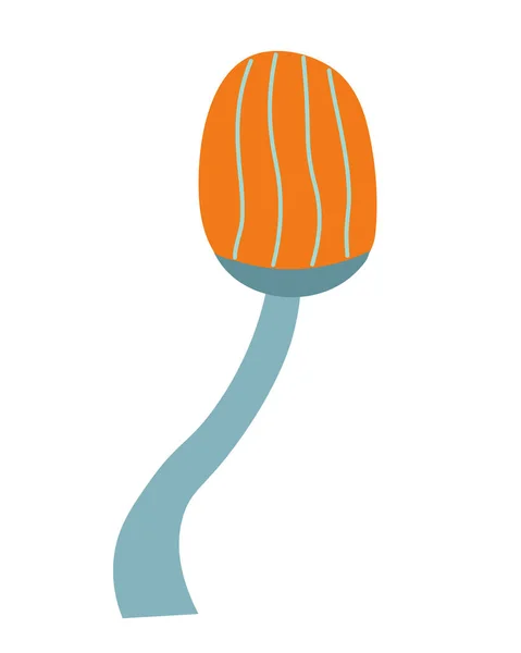 Halucynogenny muchomor na izolowanym tle. Jesienna para. Logo, odznaka lub projekt ulotki. Ilustracja. — Wektor stockowy