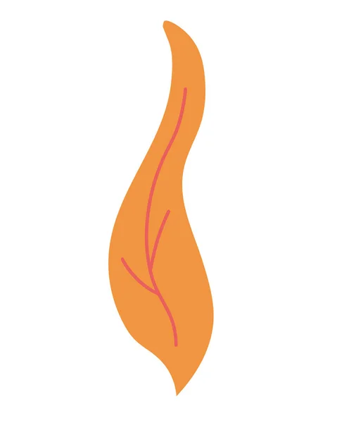Oranje herfstblad op een geïsoleerde achtergrond. Herfst tijd. Elementen voor design, logo, icoon. Vector. — Stockvector