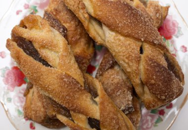 Çay saati. Reçelli kurabiye. Fotoğraf.